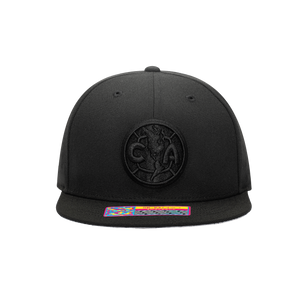 Front view of the Club America Dusk Snapback Hat in Black.