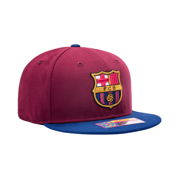 View of right side of Barcelona Team Snapback Hat